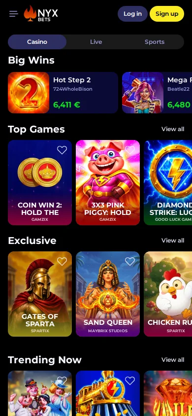 L'application Nyxbet Casino